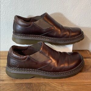 Dr Martens Orson Slip On Leather Loafers Brown M10 W11 Casual Comfort Shoes Work